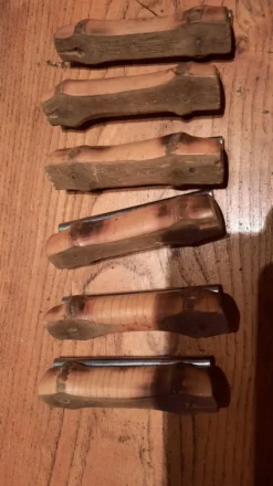 6 portes couteaux en bambou et métal
