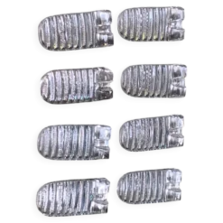 8 portes couteaux en verre transparent moule, breveté SGDG vintage 1960