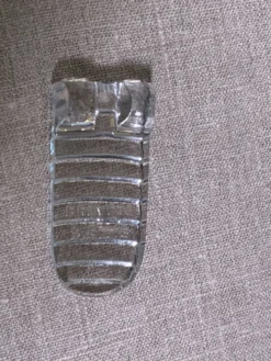 8 portes couteaux en verre transparent moule, breveté SGDG vintage 1960