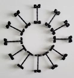 12 portes couteaux fer forgé