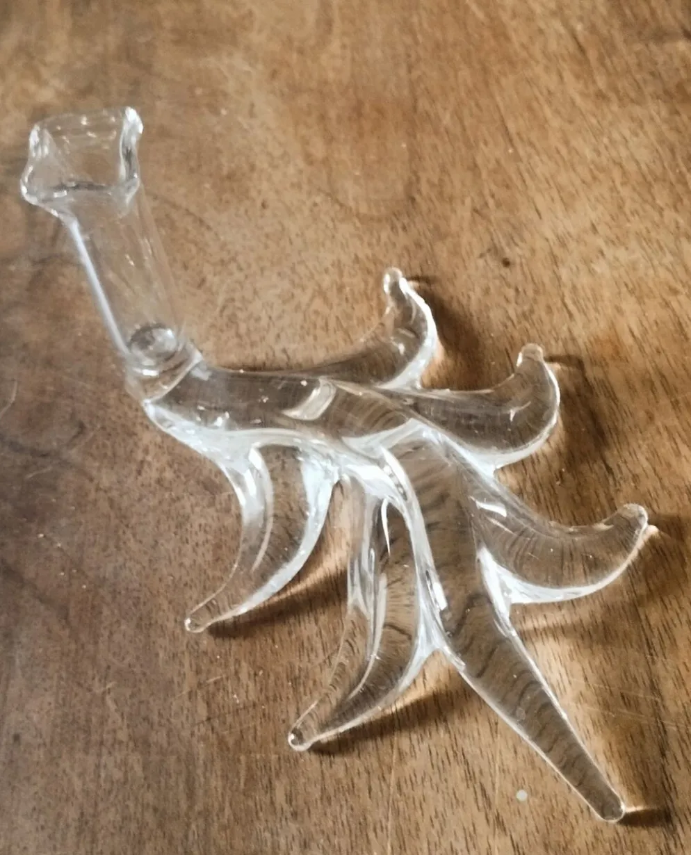 5 portes-couteaux soliflore en cristal
