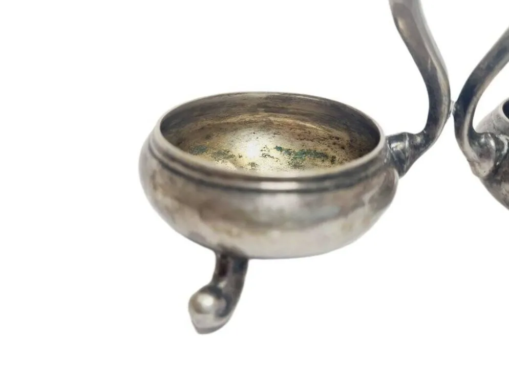 Porte-sel et poivre en argent éclectique, Allemagne, années 1890.