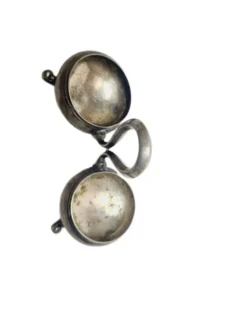 Porte-sel et poivre en argent éclectique, Allemagne, années 1890.