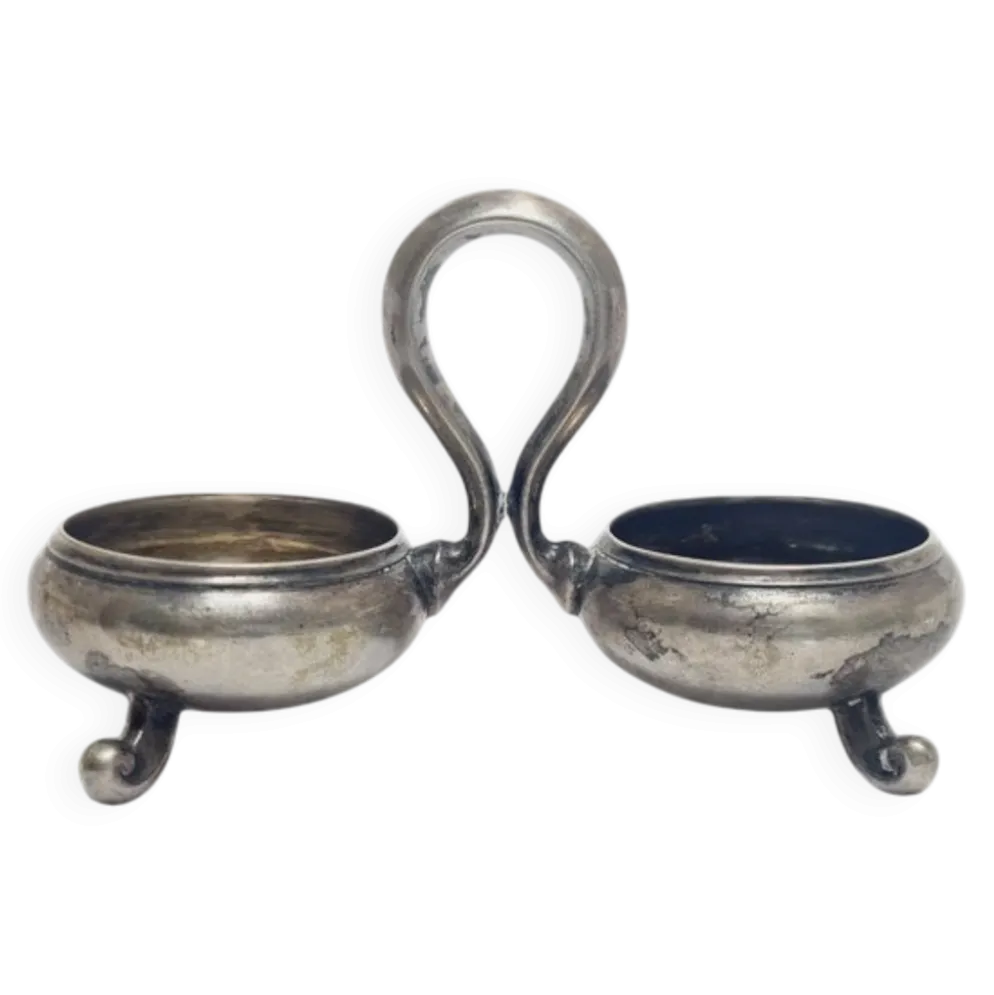 Porte-sel et poivre en argent éclectique, Allemagne, années 1890.