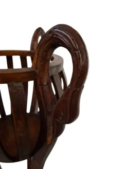 Porte-vase vintage en cerisier