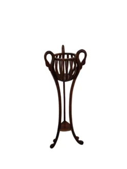 Porte-vase vintage en cerisier