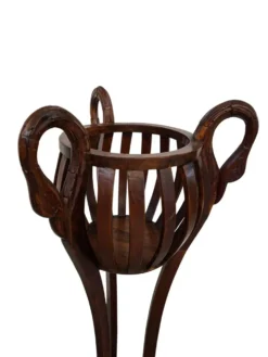 Porte-vase vintage en cerisier