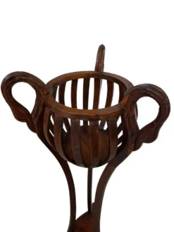 Porte-vase vintage en cerisier