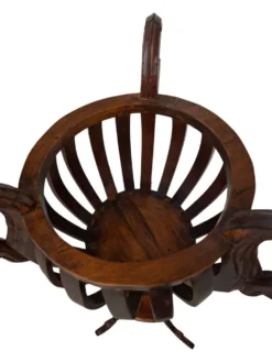 Porte-vase vintage en cerisier