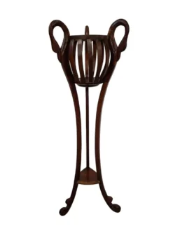 Porte-vase vintage en cerisier