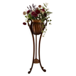 Porte-vase vintage en cerisier