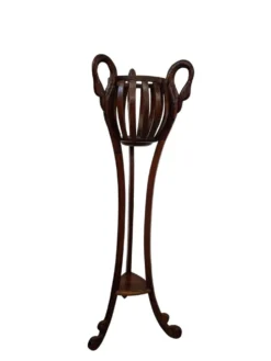 Porte-vase vintage en cerisier