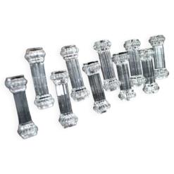 Portieux lot de 10 porte-couteaux anciens en verre moulé – art de la table