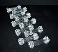 Portieux lot de 10 porte-couteaux anciens en verre moulé – art de la table