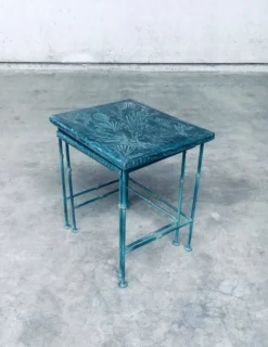 Postmodern Handmade Nesting Table Set by J. Berdou, France, 1980s, Set of 2