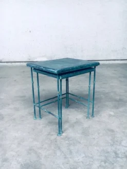 Postmodern Handmade Nesting Table Set by J. Berdou, France, 1980s, Set of 2