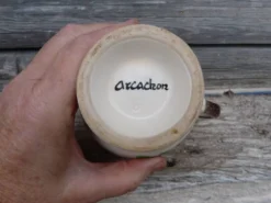 Pot a lait vintage céramique style breton marqué Arcachon