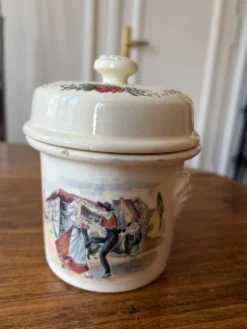Pot ancien Sarreguemines, terrine collection vintage Obernai Alsace, Henri