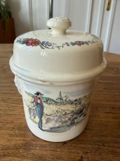 Pot ancien Sarreguemines, terrine collection vintage Obernai Alsace, Henri