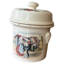 Pot ancien Sarreguemines, terrine collection vintage Obernai Alsace, Henri