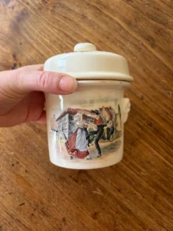 Pot ancien Sarreguemines, terrine collection vintage Obernai Alsace, Henri