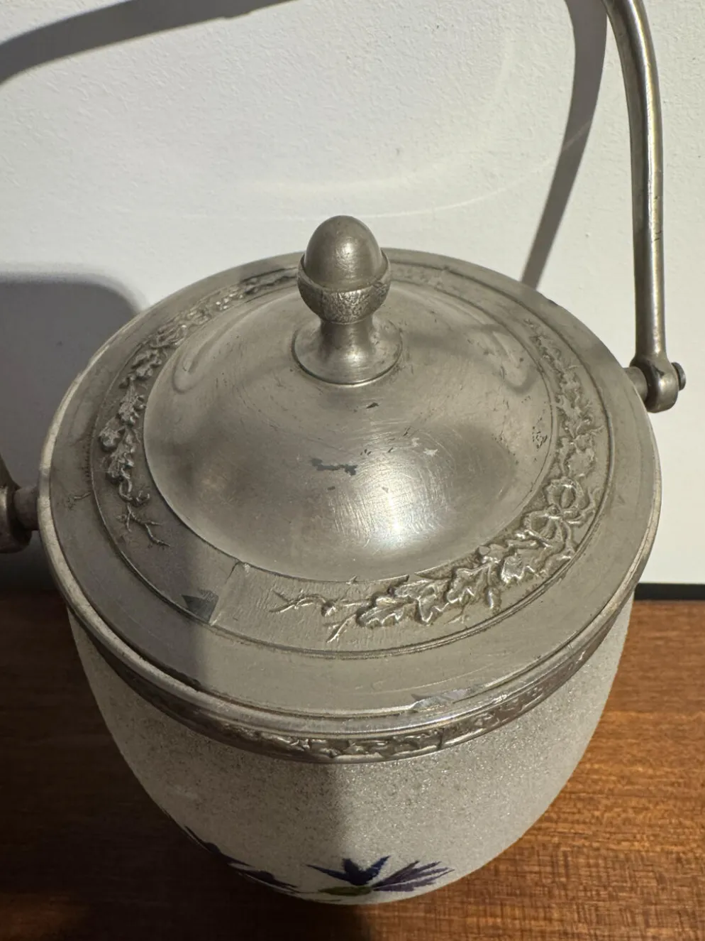 Pot à biscuits aux bleuets circa 1930/1940