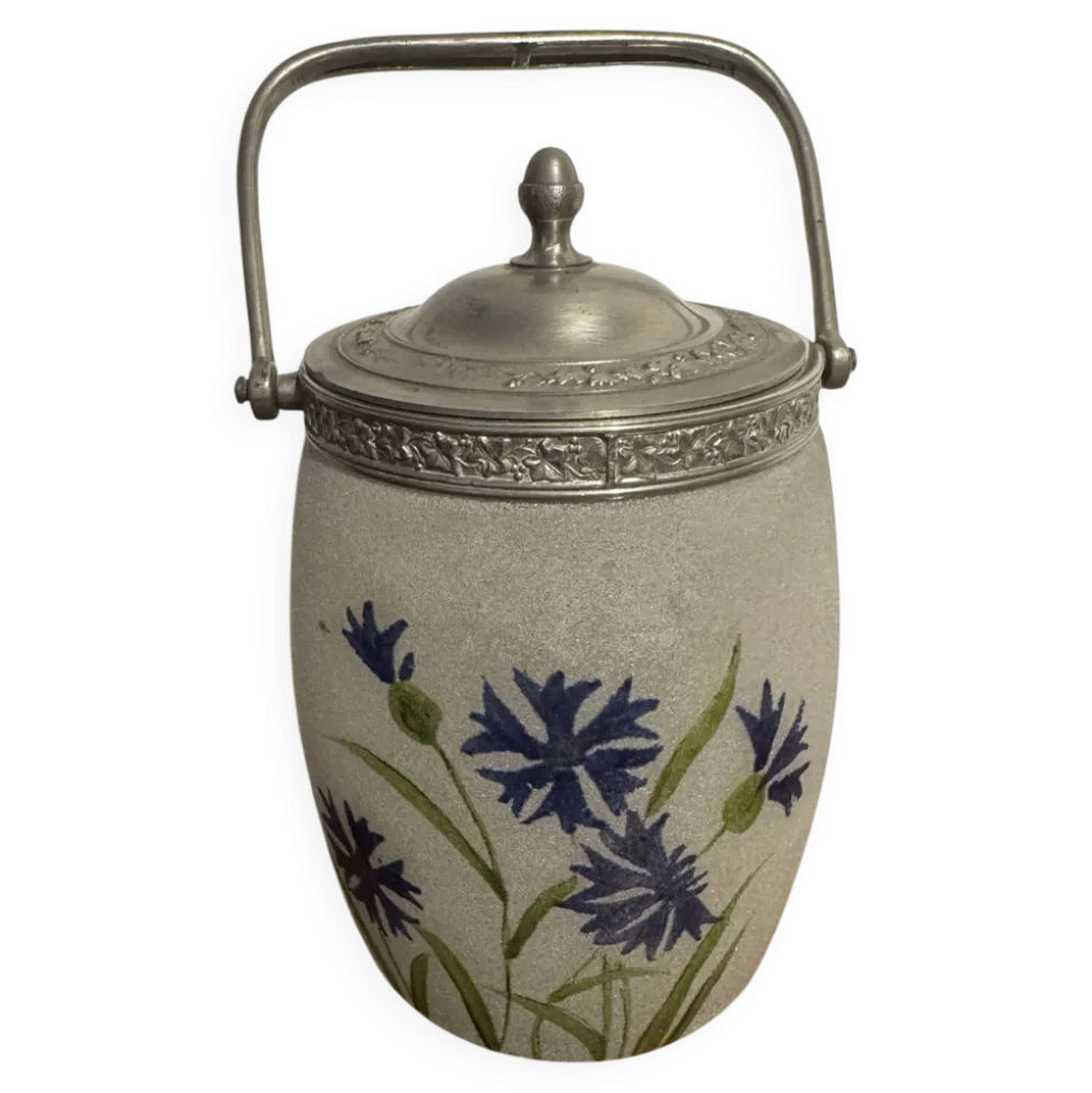 Pot à biscuits aux bleuets circa 1930/1940