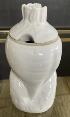 Pot couvert ancien en porcelaine Germany