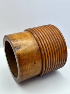 Pot couvert en bois tourné – ancienne tabatière vintage A680