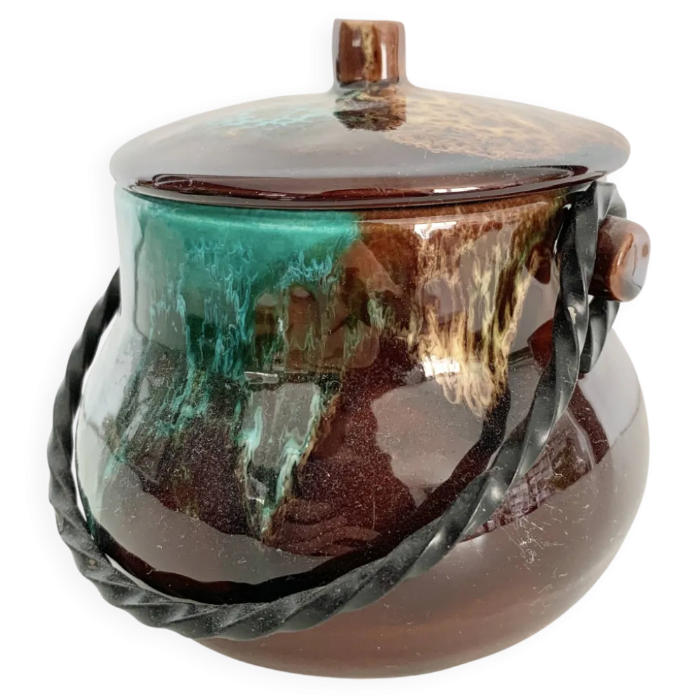 Pot couvert en céramique « Lava » Vallauris