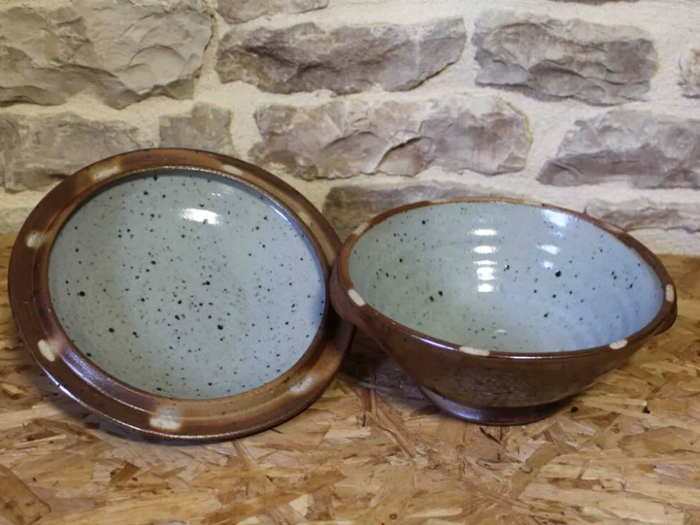 Pot couvert en grès émaillé Atelier Christine Pedley et Steen Kepp La Borne
