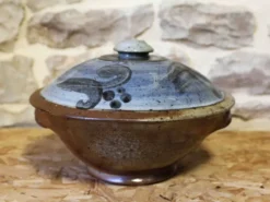 Pot couvert en grès émaillé Atelier Christine Pedley et Steen Kepp La Borne