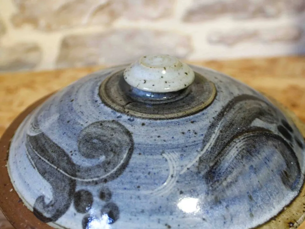 Pot couvert en grès émaillé Atelier Christine Pedley et Steen Kepp La Borne