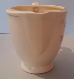 Pot à crème en faïence fleurettes rétro