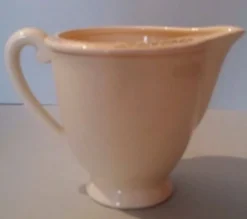 Pot à crème en faïence fleurettes rétro