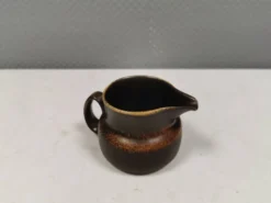 Pot à crème en glaçure fourrure de lièvre, danois et des années 1970-80.