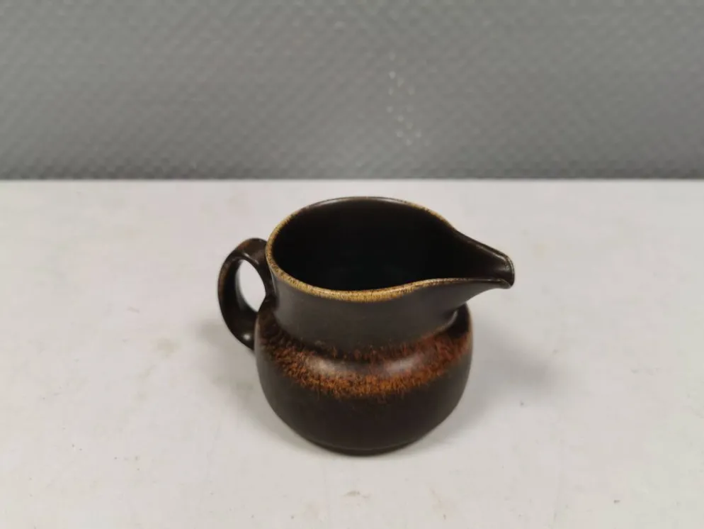 Pot à crème en glaçure fourrure de lièvre, danois et des années 1970-80.