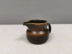 Pot à crème en glaçure fourrure de lièvre, danois et des années 1970-80.