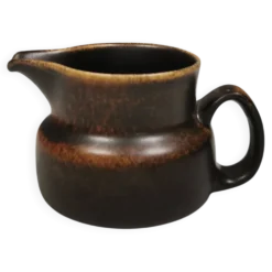 Pot à crème en glaçure fourrure de lièvre, danois et des années 1970-80.