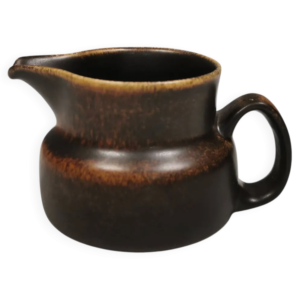 Pot à crème en glaçure fourrure de lièvre, danois et des années 1970-80.