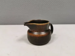 Pot à crème en glaçure fourrure de lièvre, danois et des années 1970-80.