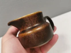 Pot à crème en glaçure fourrure de lièvre, danois et des années 1970-80.