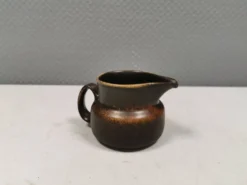 Pot à crème en glaçure fourrure de lièvre, danois et des années 1970-80.