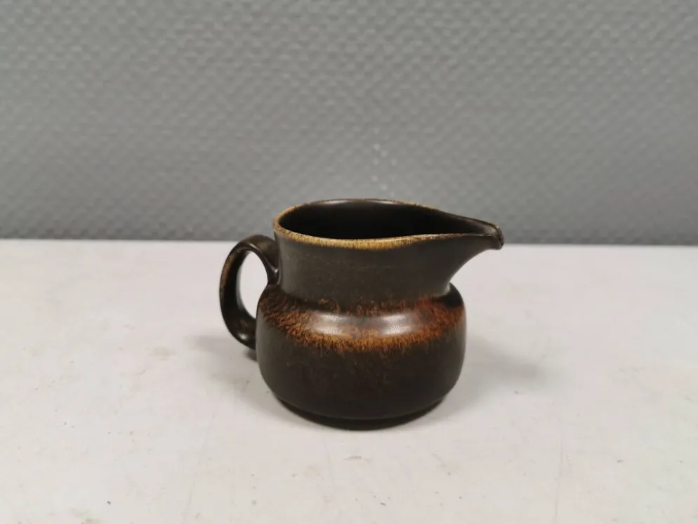 Pot à crème en glaçure fourrure de lièvre, danois et des années 1970-80.
