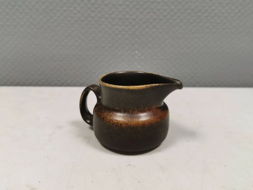 Pot à crème en glaçure fourrure de lièvre, danois et des années 1970-80.