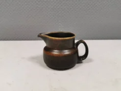 Pot à crème en glaçure fourrure de lièvre, danois et des années 1970-80.