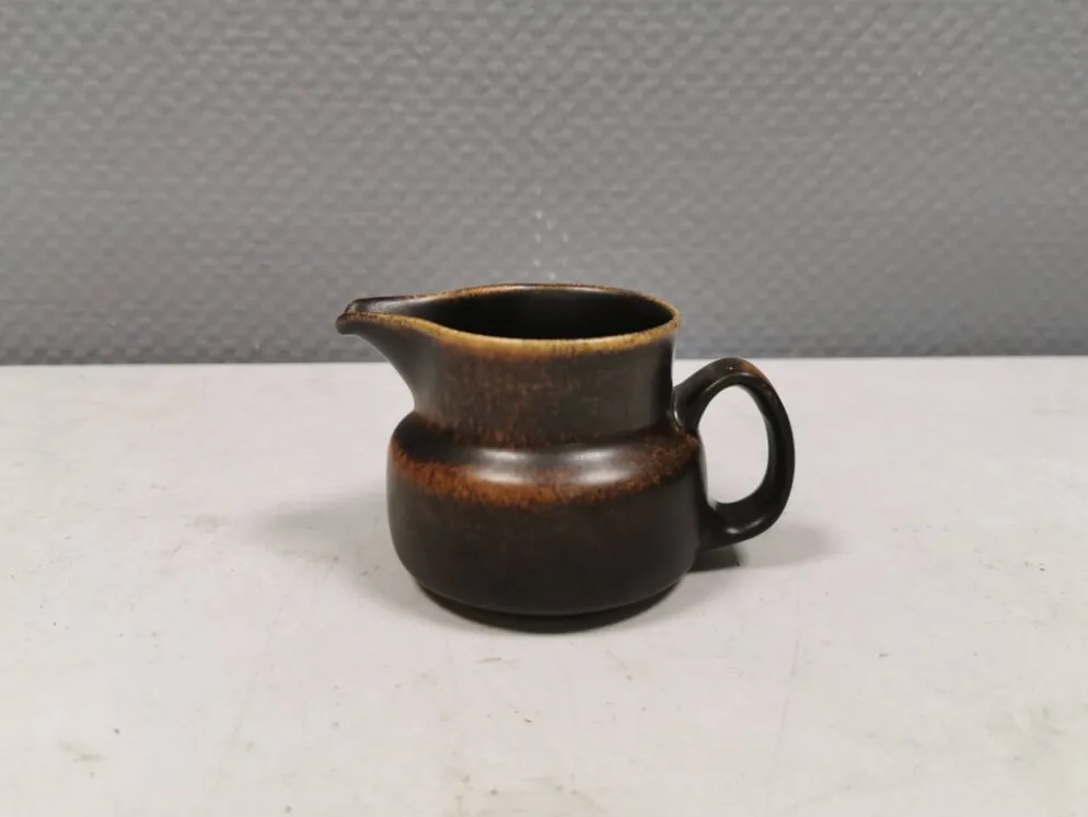 Pot à crème en glaçure fourrure de lièvre, danois et des années 1970-80.
