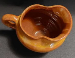 Pot à crème pichet terre cuite vernissée XXème