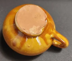 Pot à crème pichet terre cuite vernissée XXème