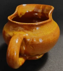Pot à crème pichet terre cuite vernissée XXème